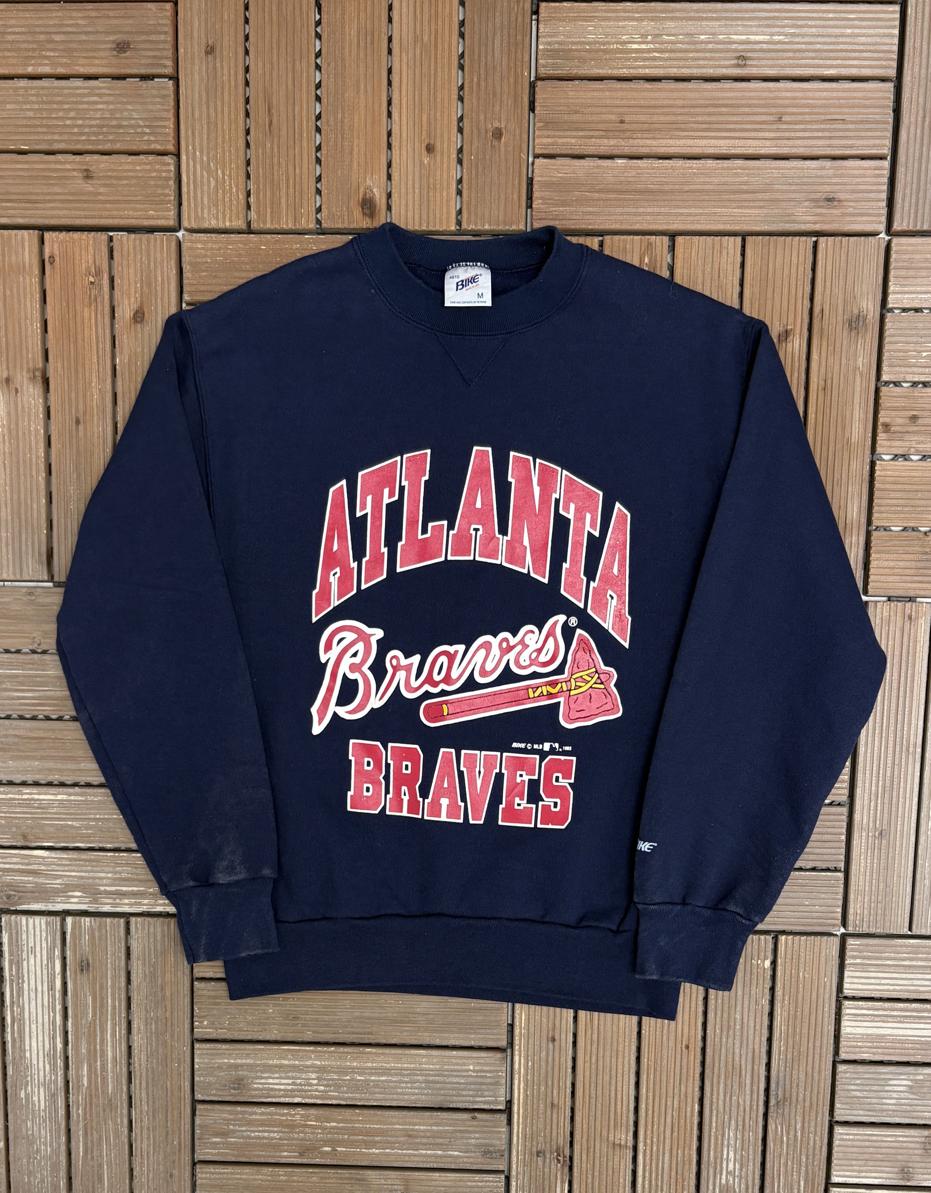 Vintage Atlanta Braves Vintage Blue Crewneck Sweater Size US M / EU 48-50 / 2 - 1 Thumbnail