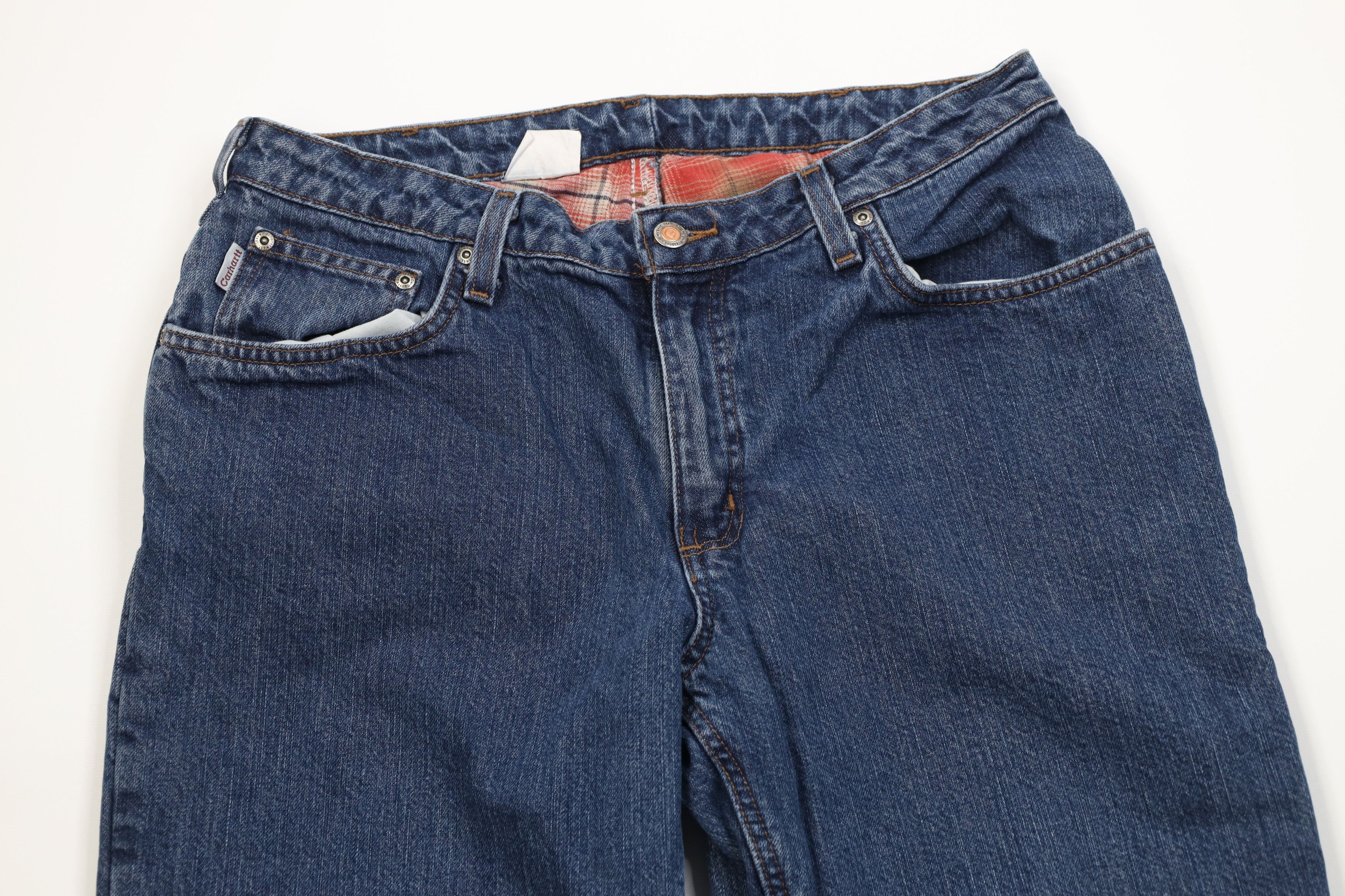 Carhartt Vintage Y2K Carhartt Flannel Lined Wide Leg Denim Jeans Blue Size 32" / US 10 / IT 46 - 3 Thumbnail