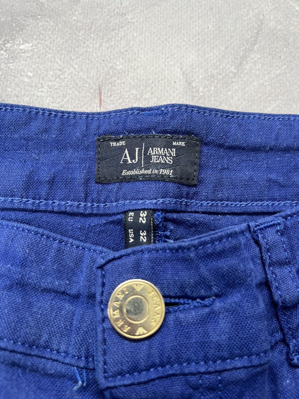 Giorgio Armani Armani Jeans Linen Lino-flex Pants Blue Size 32 Size 32" / US 10 / IT 46 - 9 Thumbnail