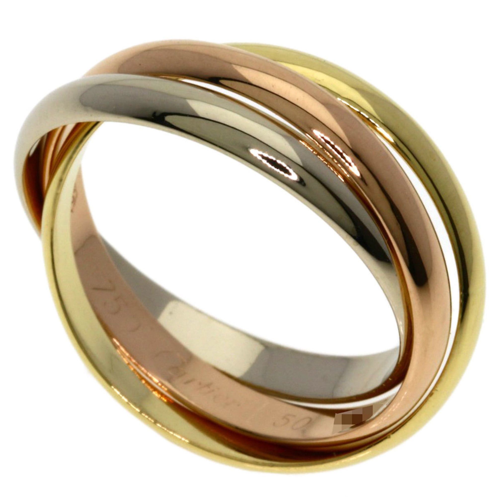 Cartier Cartier Trinity SM #50 Ring - 18K Yellow Gold/18K White Pink Gold Women's CARTIER Size ONE SIZE - 1 Thumbnail