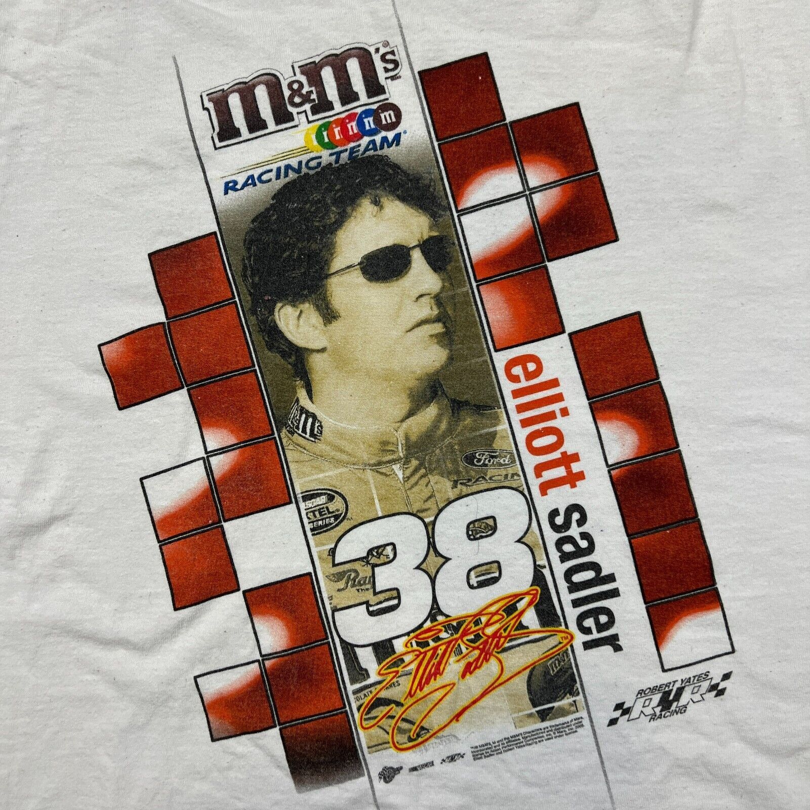 NASCAR × Vintage × Winners Circle VTG 2005 M&M's Elliot Sadler T Shirt 2XL NASCAR Racing Tee Size US XXL / EU 58 / 5 - 2 Thumbnail