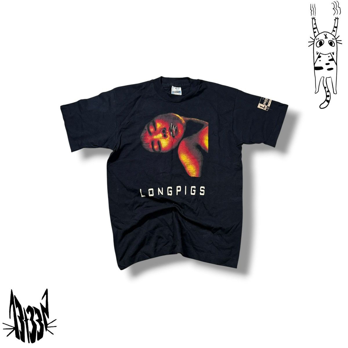 Other Vintage 90s Longpigs black band tee men’s size S Size US S / EU 44-46 / 1 - 1 Thumbnail