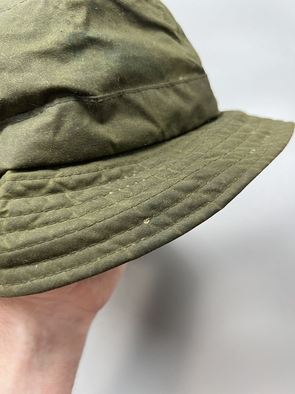 Barbour × Vintage Vintage Barbour Waxed Bucket Hat (Y0481) Size ONE SIZE - 9 Thumbnail