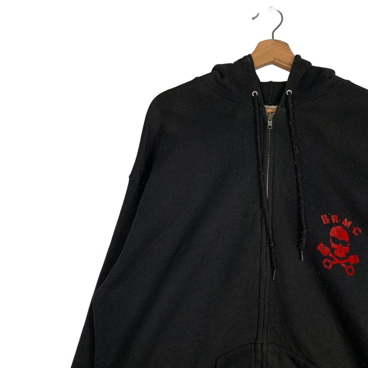 Lee 90s SIDE KICK BRMC Skull Big Logo Pullover Hoodies #0728-C33 Size US XL / EU 56 / 4 - 9 Thumbnail
