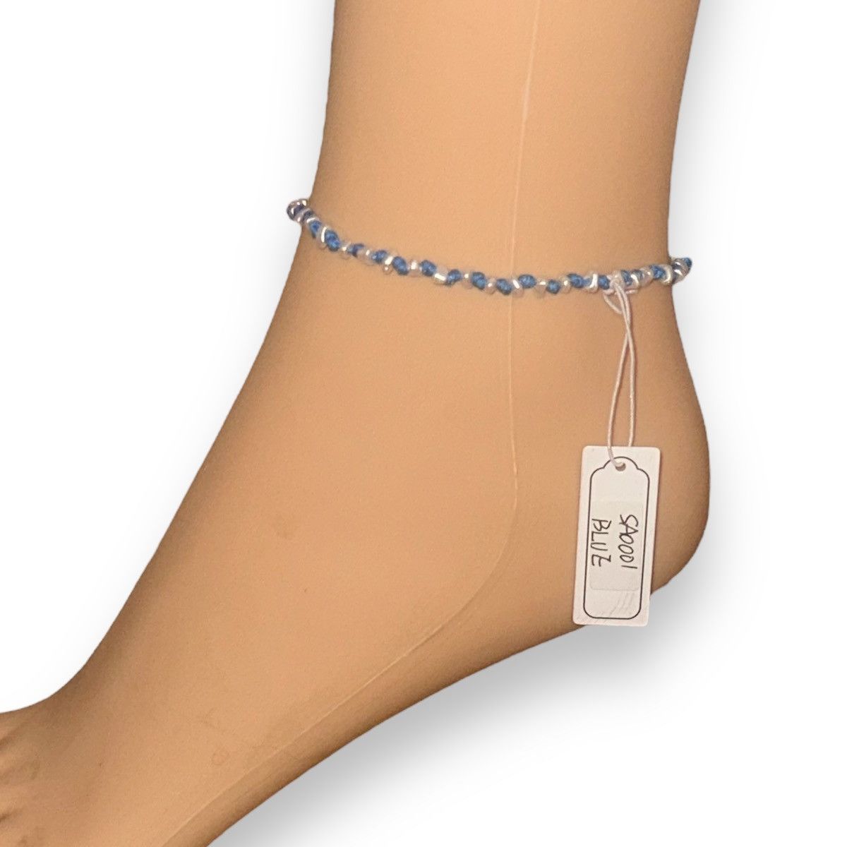 Other Blue and white chip bead bracelet/anklet Size ONE SIZE - 2 Thumbnail