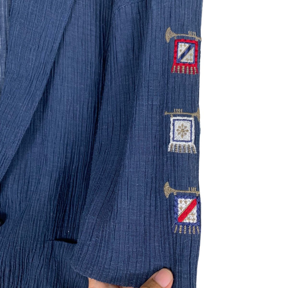 Japanese Brand SONIA GILLES Pleated Single Button Jacket #1094-C50 Size XL / US 12-14 / IT 48-50 - 13 Thumbnail