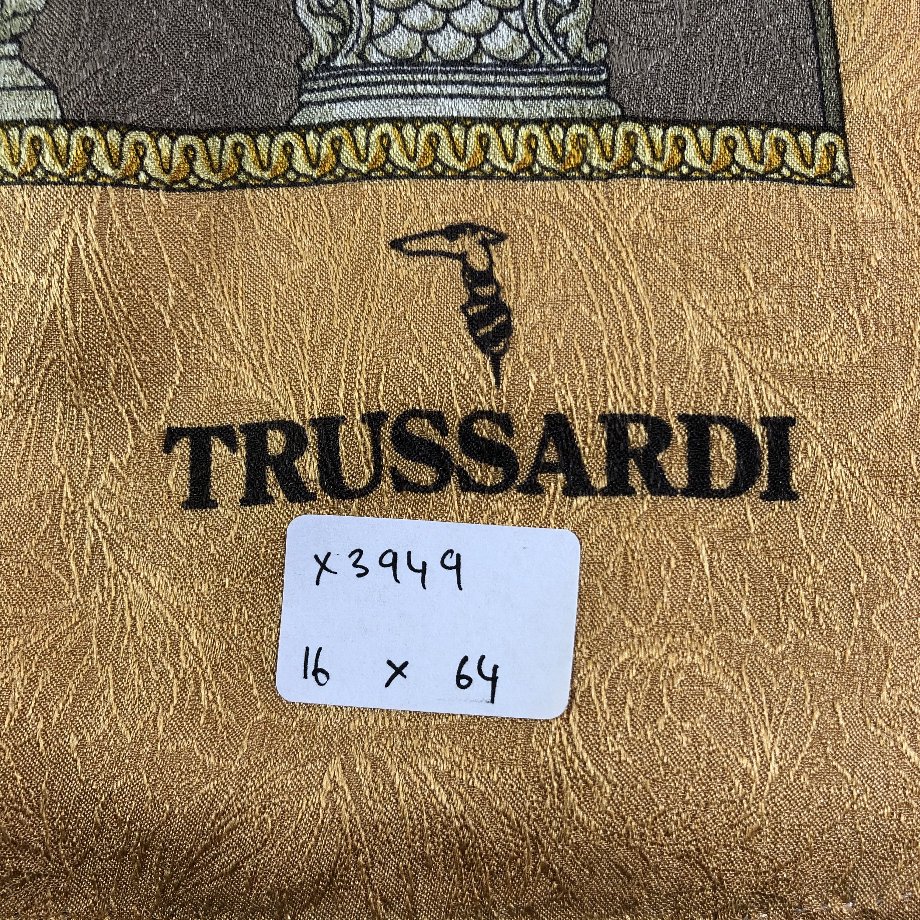 Trussardi × Vintage Vintage Trussardi Silk Scarf Size ONE SIZE - 5 Thumbnail