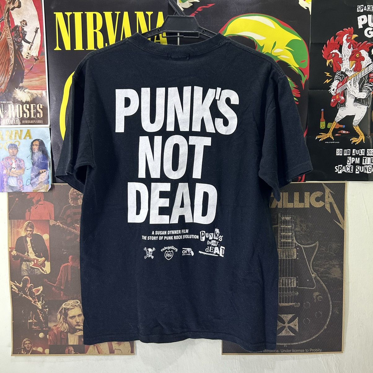 image of Archival Clothing x Rude Gallery Vintage Rude Gallery Punk Not Dead Punk Rock Evolution in Black (S