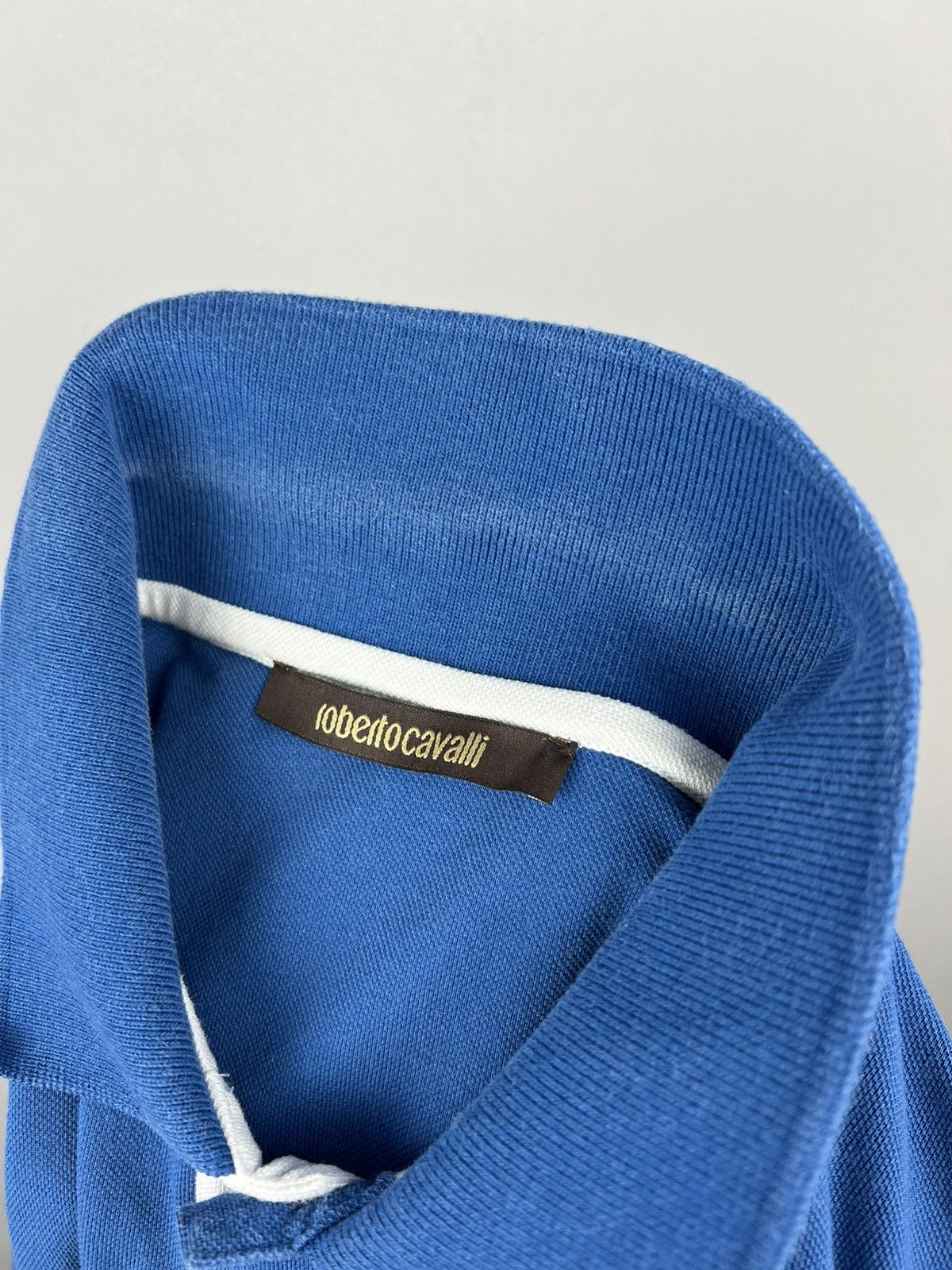 Designer × Roberto Cavalli Roberto Cavalli Blue Polo Shirt sleeve logos Size US L / EU 52-54 / 3 - 10 Thumbnail