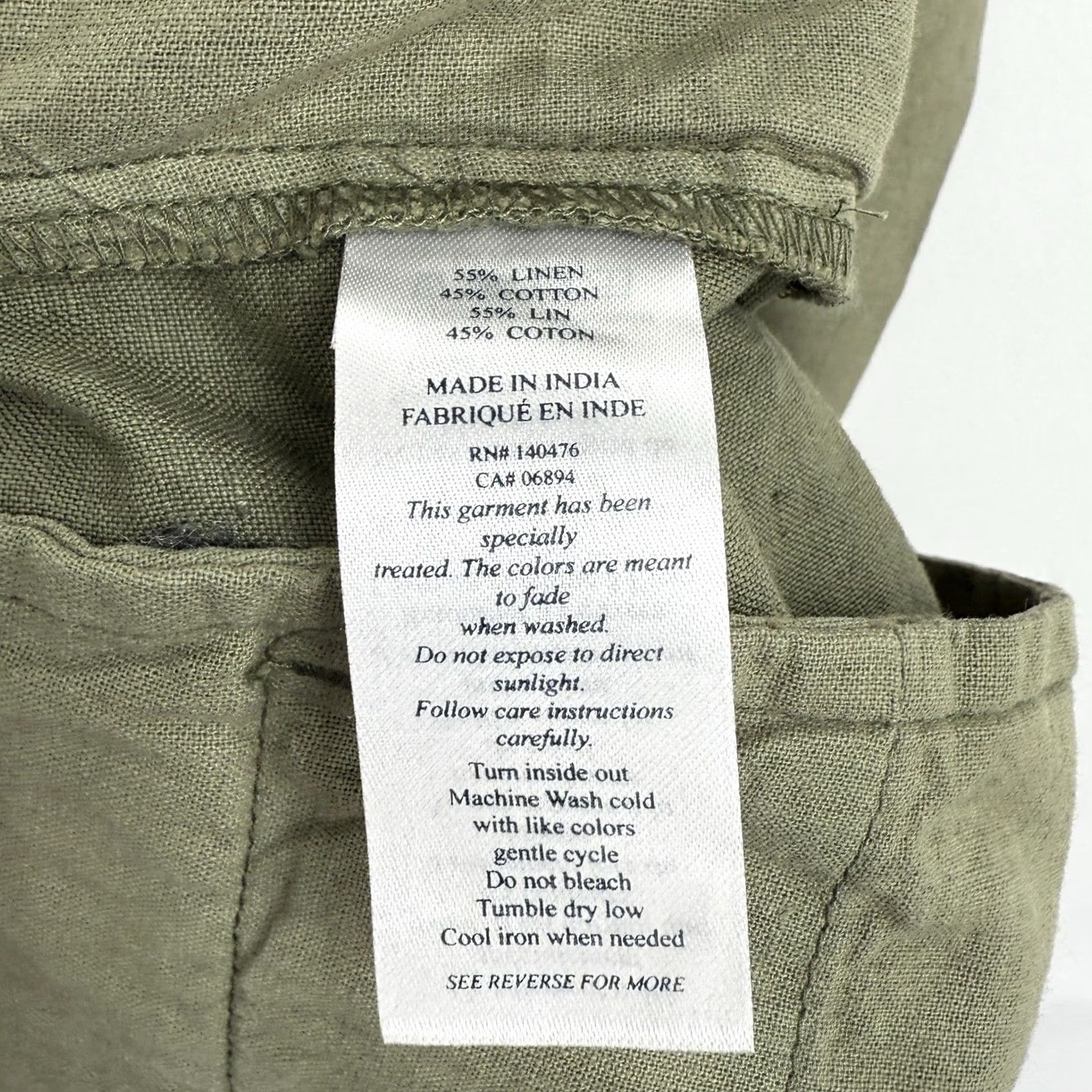 Faherty Faherty Mens Chino Shorts Green 30 Linen Blend Flat Front Casual Preppy Size US 30 / EU 46 - 7 Thumbnail