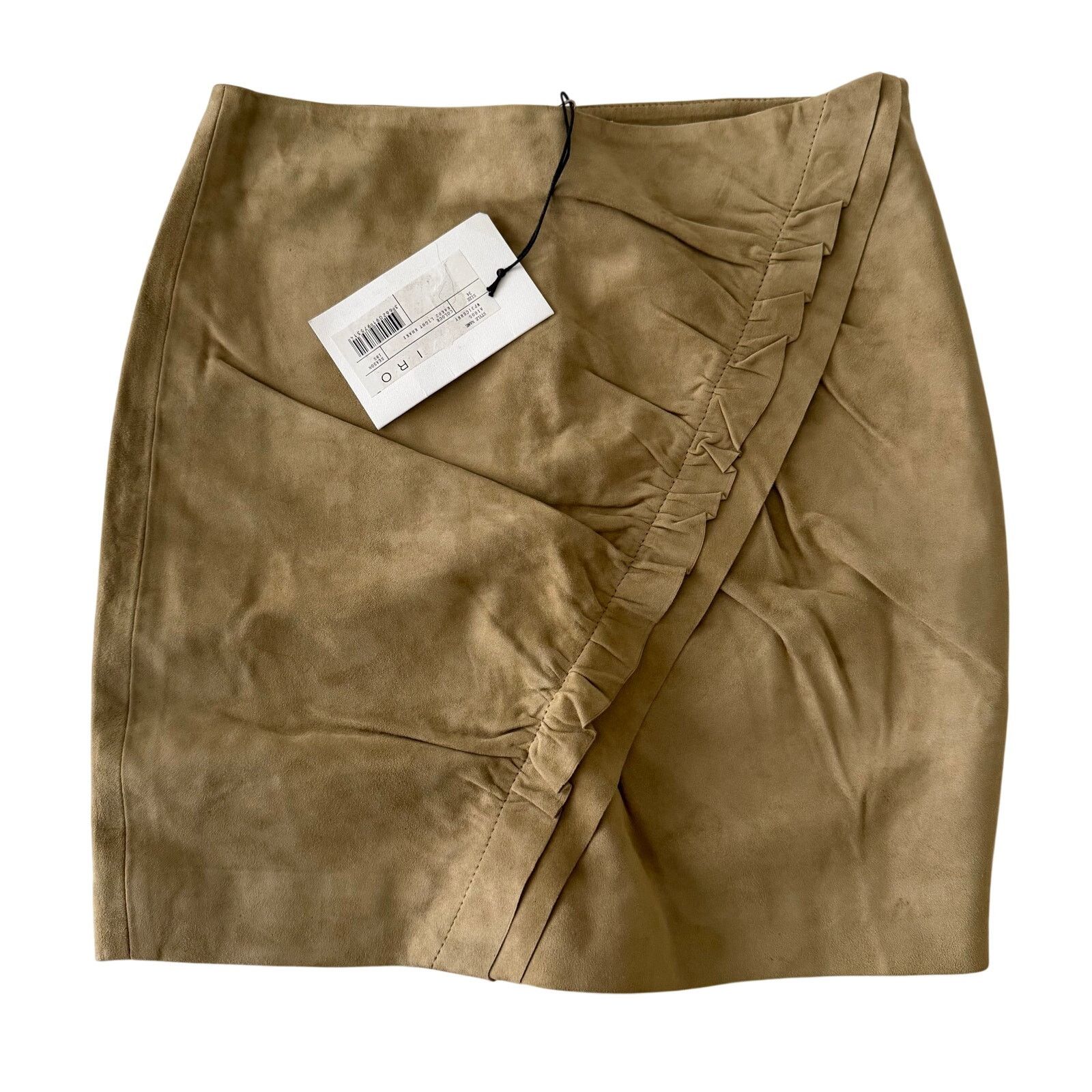 Iro IRO Paris Cerry Front Ruffle Mini Skirt NWT Khaki Sz 34 US 2 Size 27" / US 4 / IT 40 - 6 Thumbnail