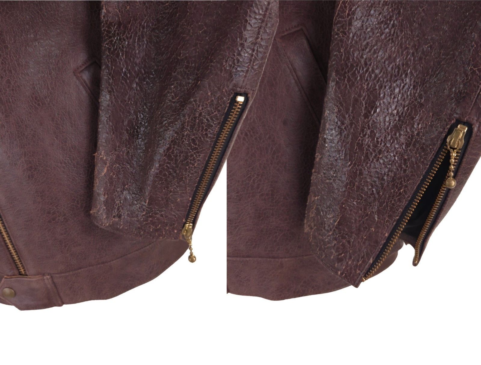 Blackmeans Blackmeans Distressed Leather Jacket Size 4 US Slim Fit M M Size US M / EU 48-50 / 2 - 7 Thumbnail