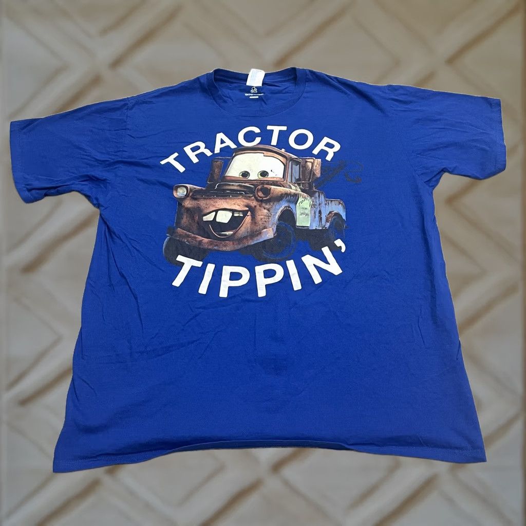 Port & Company Port & Company Disney Pixar Cars Tow Motor Graphic T-Shirt Mens XL Blue Crew Neck Short Sleeve Size US XL / EU 56 / 4 - 1 Thumbnail