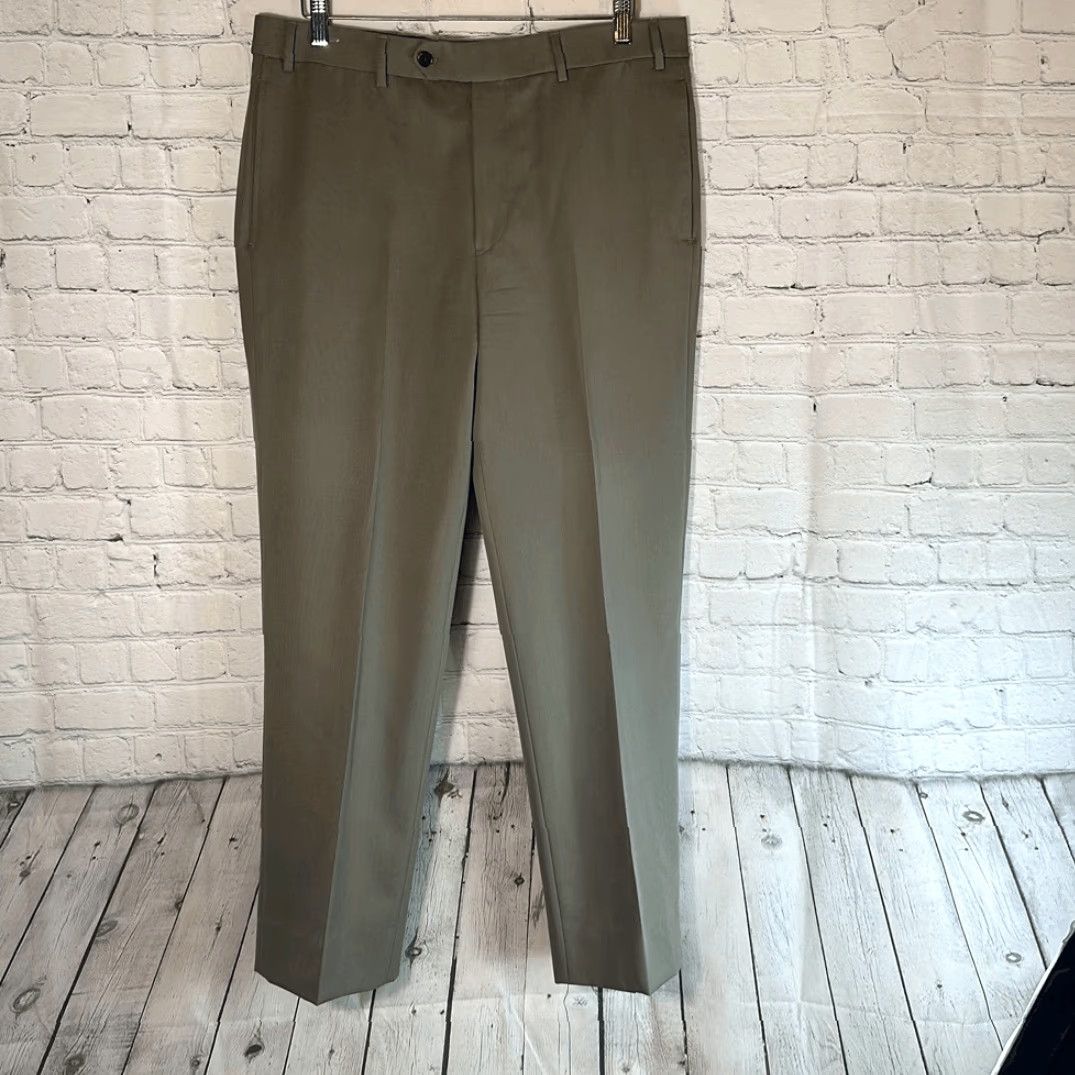 Brooks Brothers Brooks Brothers Mens Madison Fit 100% Wool Dress Pants Khaki W38 x L32 Chino Casual Dress Pants Mens Gray 36 Inches Inseam 30 Size US 36 / EU 52 - 2 Thumbnail