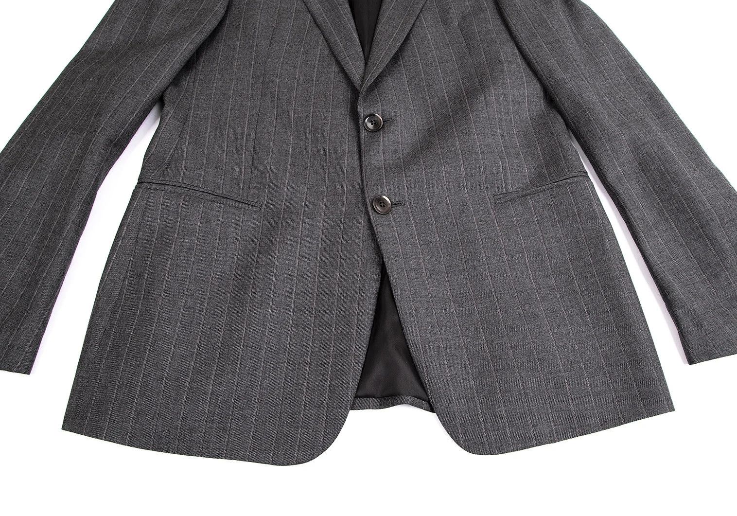 Armani Collezioni Striped 2B Wool Jacket in Gray Size 50 Size US XXS / EU 40 - 8 Thumbnail