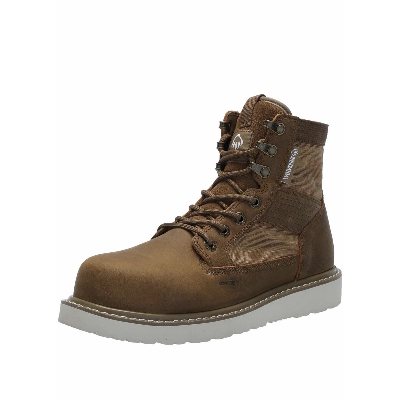 Wolverine Wolverine Mens Trade Wedge Leather/Canvas 6" Composite Toe Size US 11.5 / EU 44-45 - 1 Thumbnail