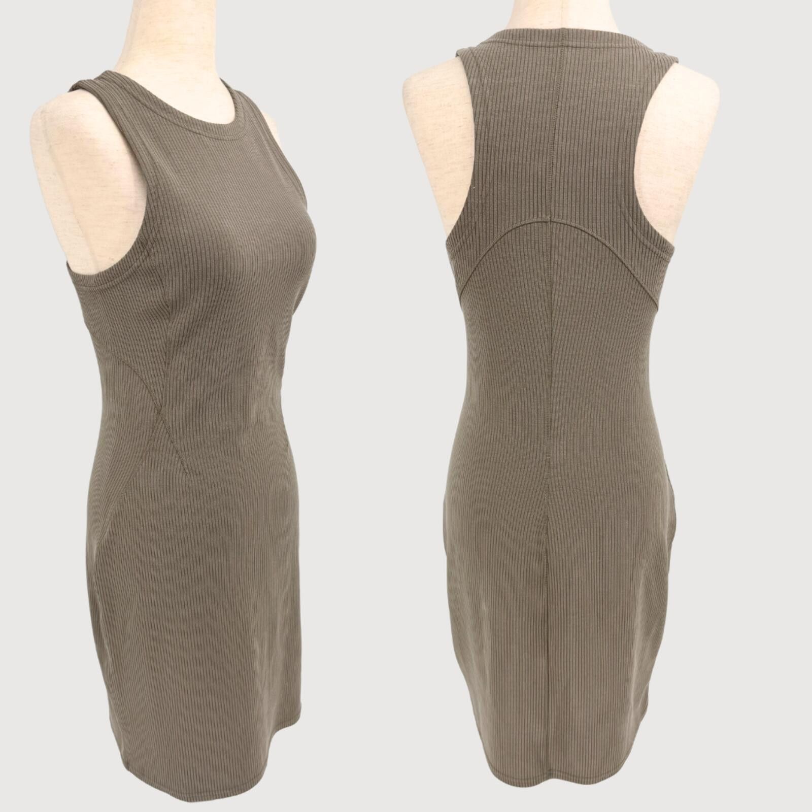 Lululemon Lululemon Softstreme Ribbed Tank Dress Slim Fit Olive 6 Size M / US 6-8 / IT 42-44 - 3 Thumbnail