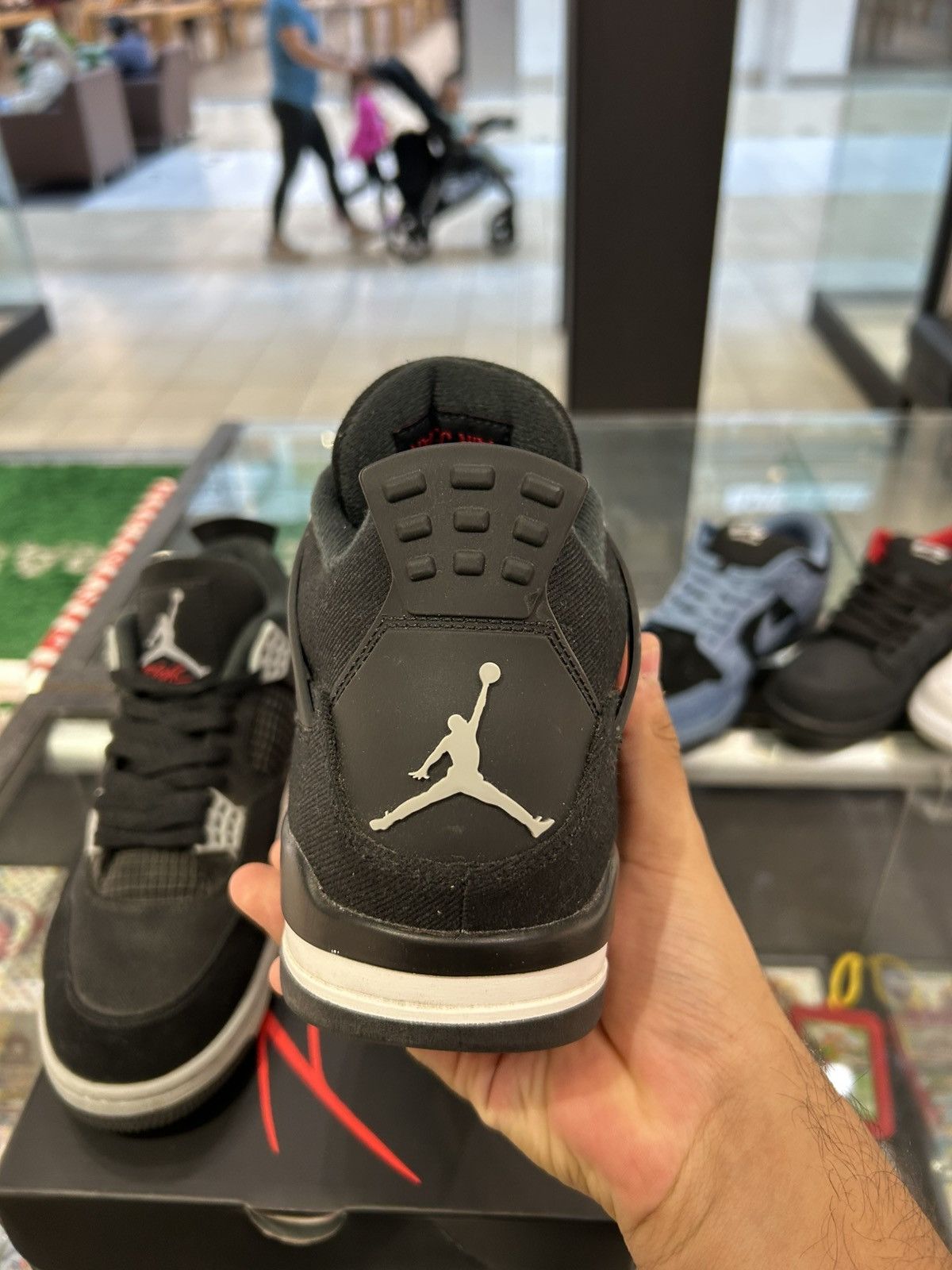 Jordan Brand Jordan 4 black canvas Size US 9.5 / EU 42-43 - 3 Thumbnail
