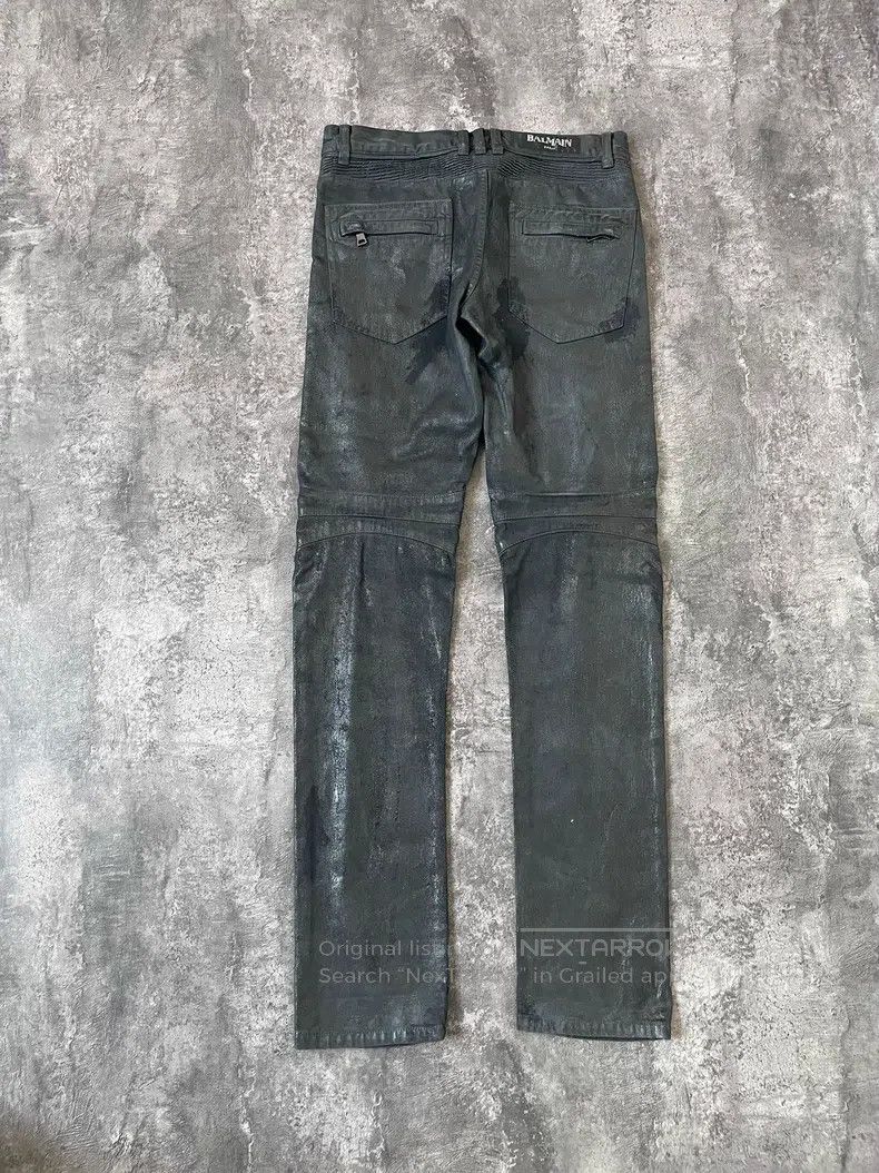 Balmain BALMAIN Glued worn-out destroyed motorcycle leather denim Size US 30 / EU 46 - 6 Thumbnail