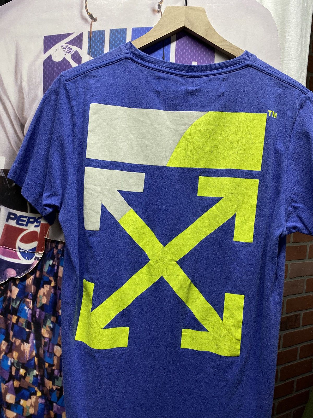 Off-White × Virgil Abloh Off-White Virgil Abloh Arrows Blue Tee Shirt Small Size US S / EU 44-46 / 1 - 4 Thumbnail
