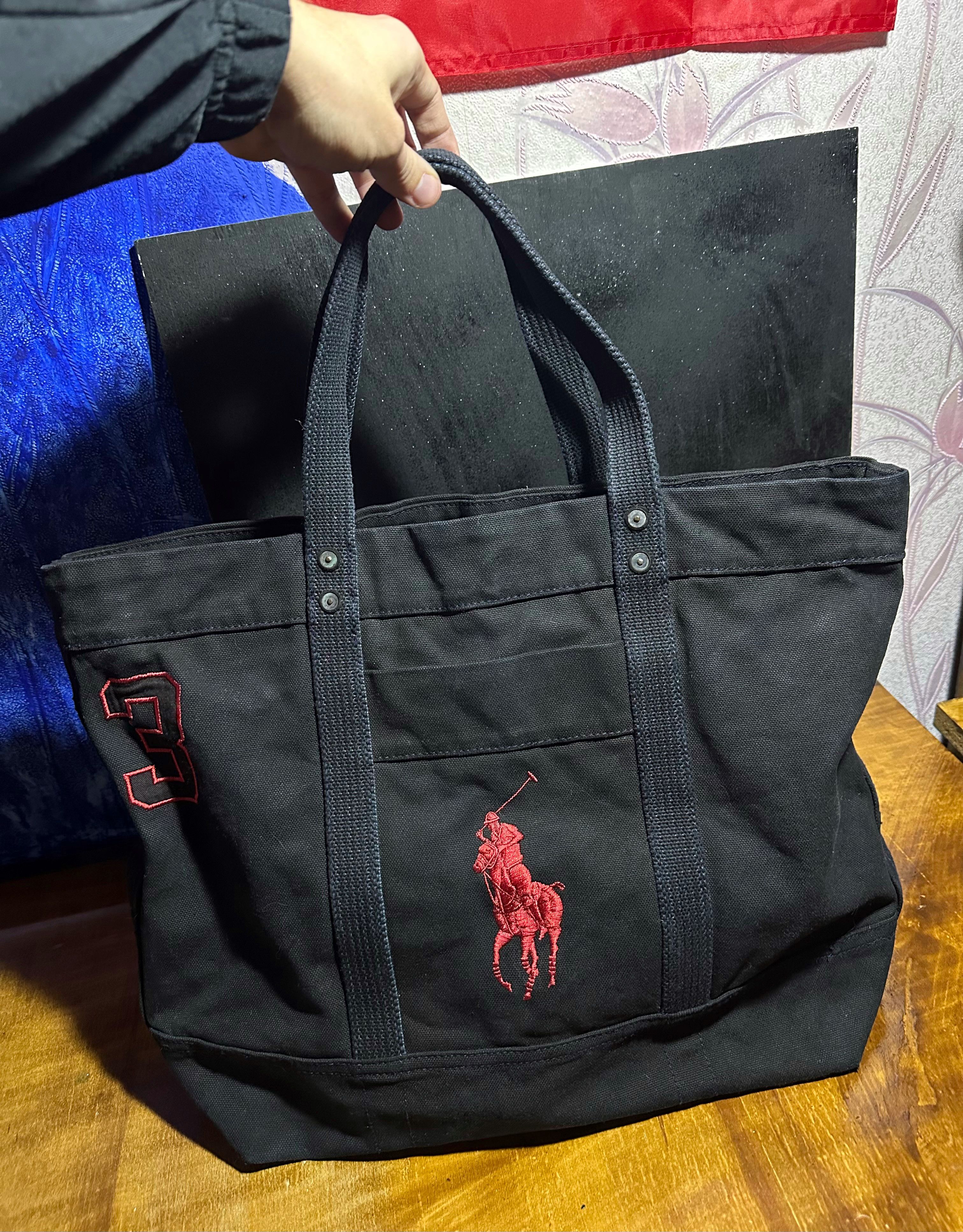 Polo Ralph Lauren Vintage Polo Ralph Lauren Canvas Tote Bag Shopper Carryall Size ONE SIZE - 1 Thumbnail