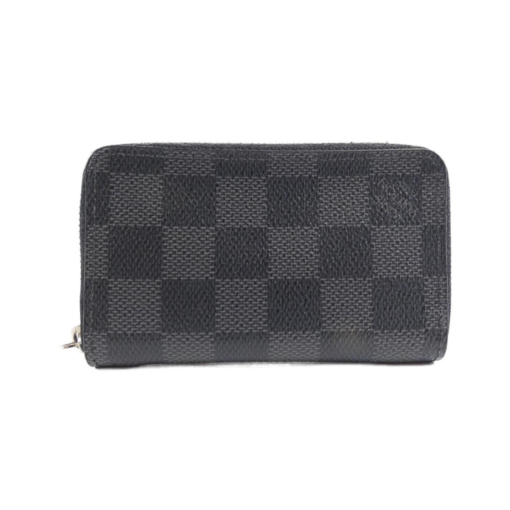 Louis Vuitton Damier Graphite Zippy Coin Purse N63076 Wallet Case, Women's