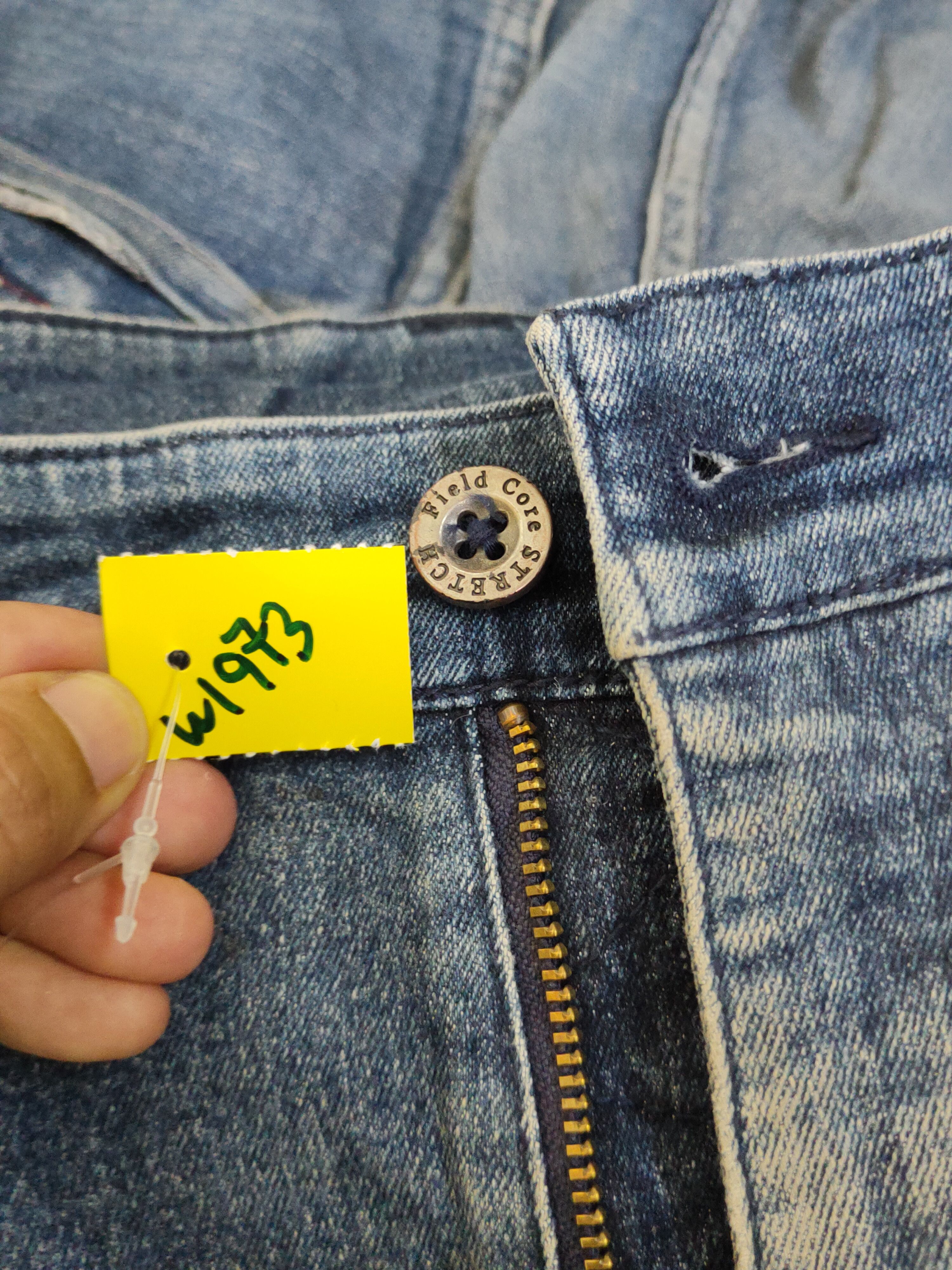 Japanese Brand FieldCore Distressed Ripped Soft denim Jeans #W1973 Size US 34 / EU 50 - 16 Thumbnail