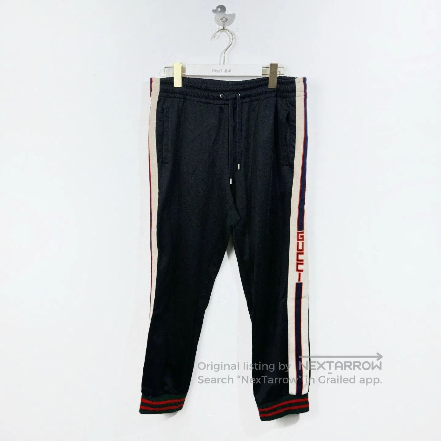 gucci side logo knit casual pants.
