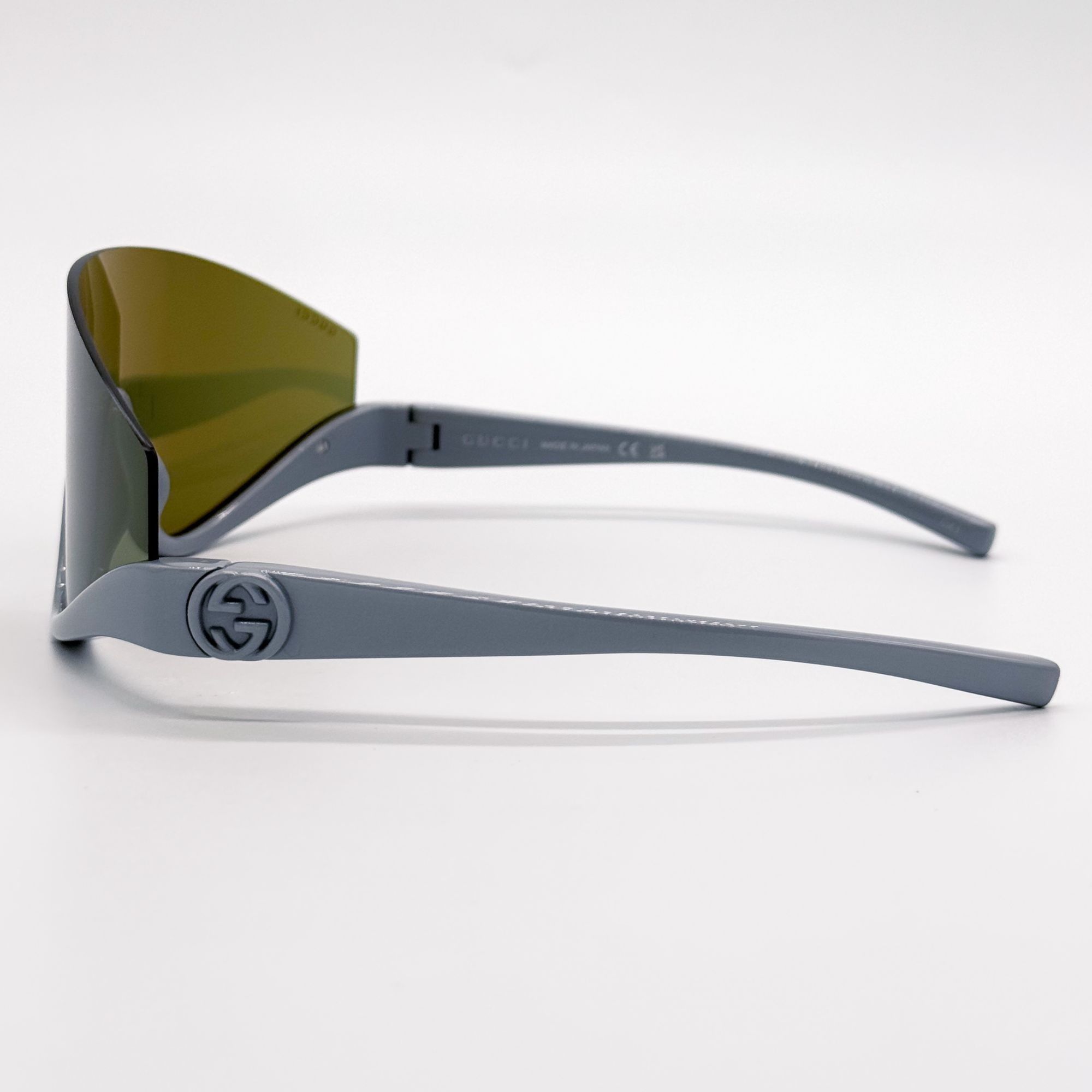Gucci NEW GUCCI SUNGLASSES GG1650S 011 SHIELD GRAY GREEN UNISEX Size ONE SIZE - 5 Thumbnail