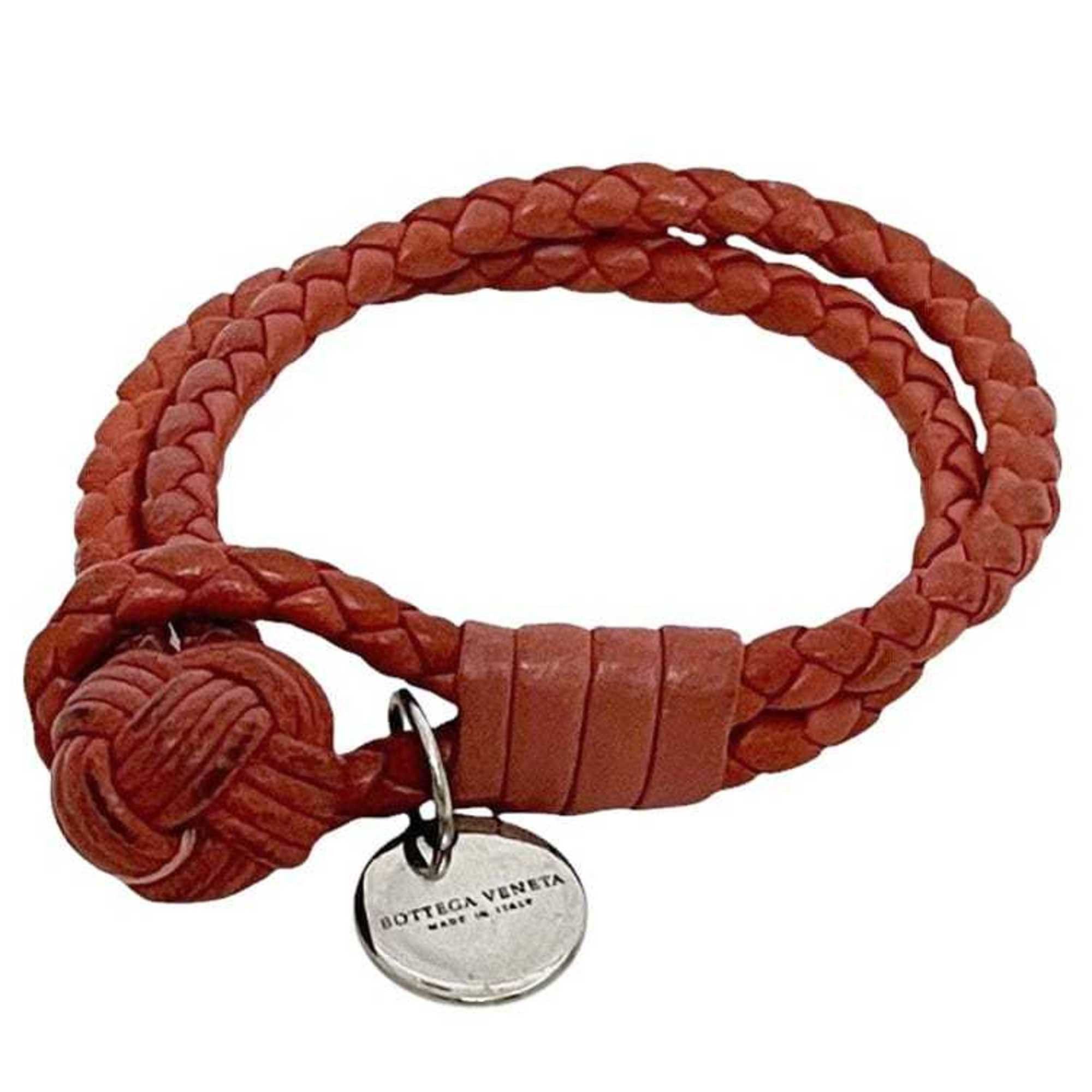 Bottega Veneta Bottega Veneta Bracelet ec-24372 Red Intrecciato Leather BOTTEGA VENETA Men's Women's Size ONE SIZE - 1 Thumbnail