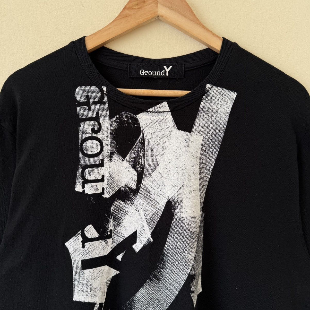 Yohji Yamamoto Ground Y by Yohji Yamamoto Painter Tee Shirt Size US XL / EU 56 / 4 - 2 Thumbnail