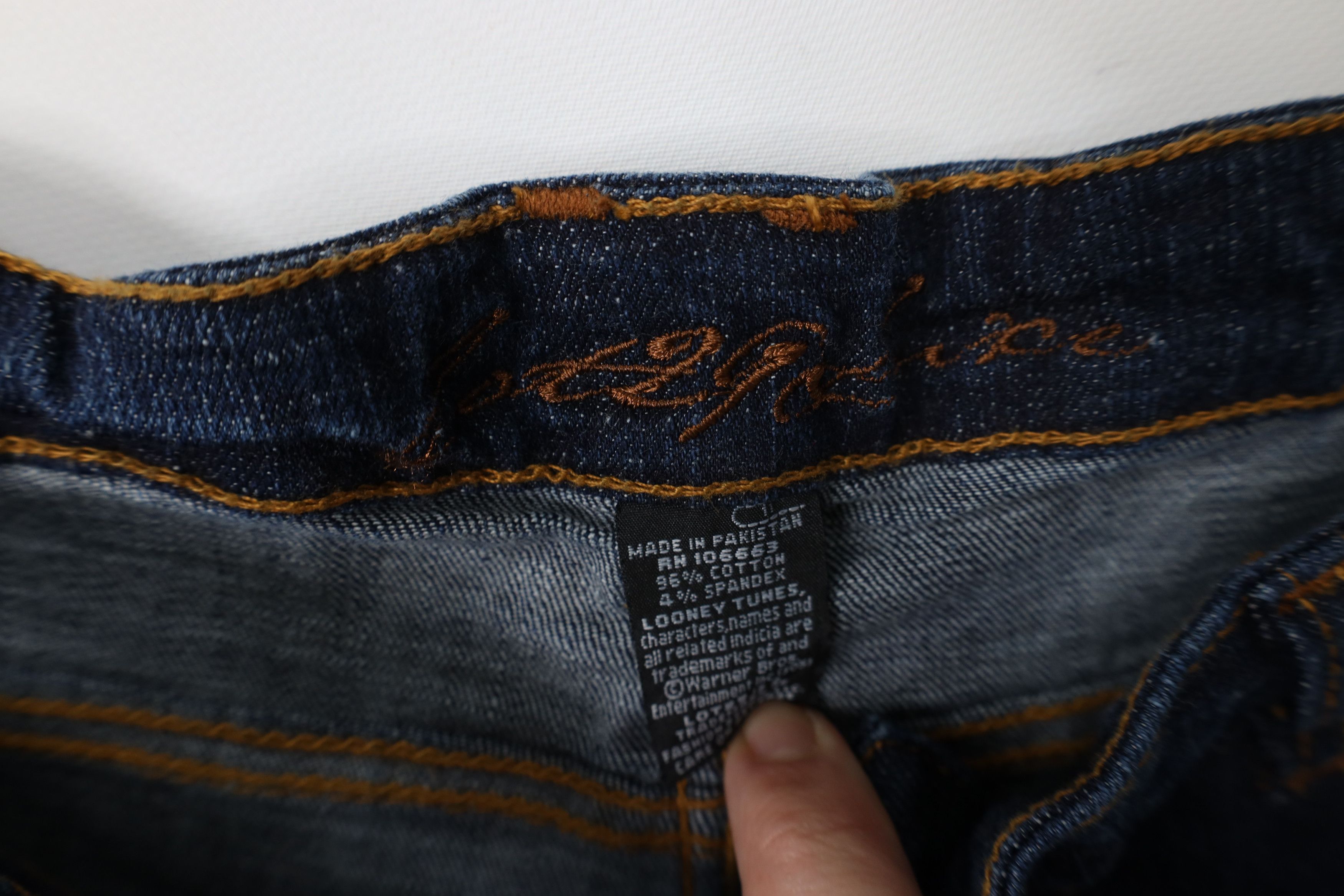 Vintage NOS Vintage Y2K Lot 29 Looney Tunes Wide Leg Jeans Blue Size 32" / US 10 / IT 46 - 9 Thumbnail