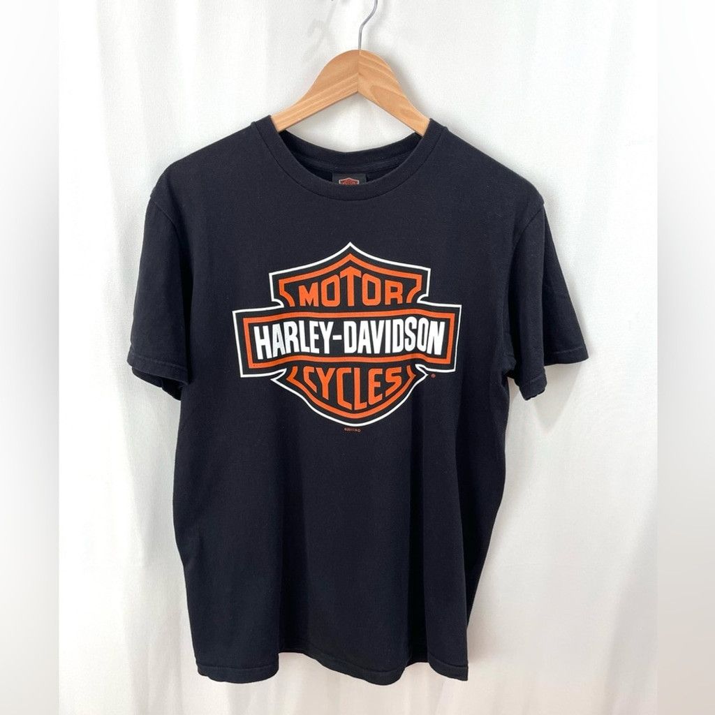 Harley Davidson Harley Davidson Shield Short Sleeve Black Crew T Shirt US M Size US M / EU 48-50 / 2 - 2 Thumbnail