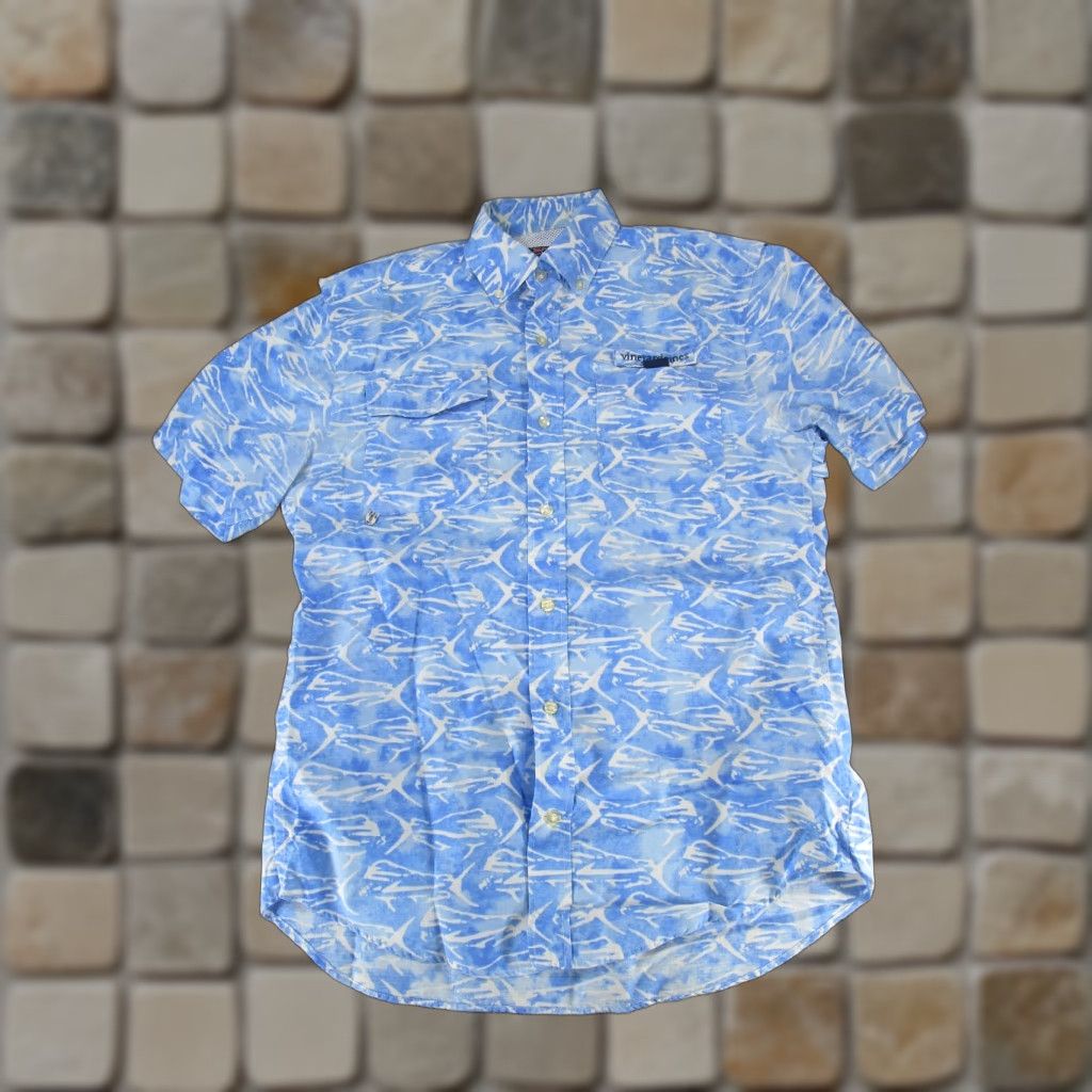 Vineyard Vines VINTAGE Vineyard Vines Button-Up Shirt Mens Small Blue Short Sleeve Collared Regular Fit Size US S / EU 44-46 / 1 - 1 Thumbnail