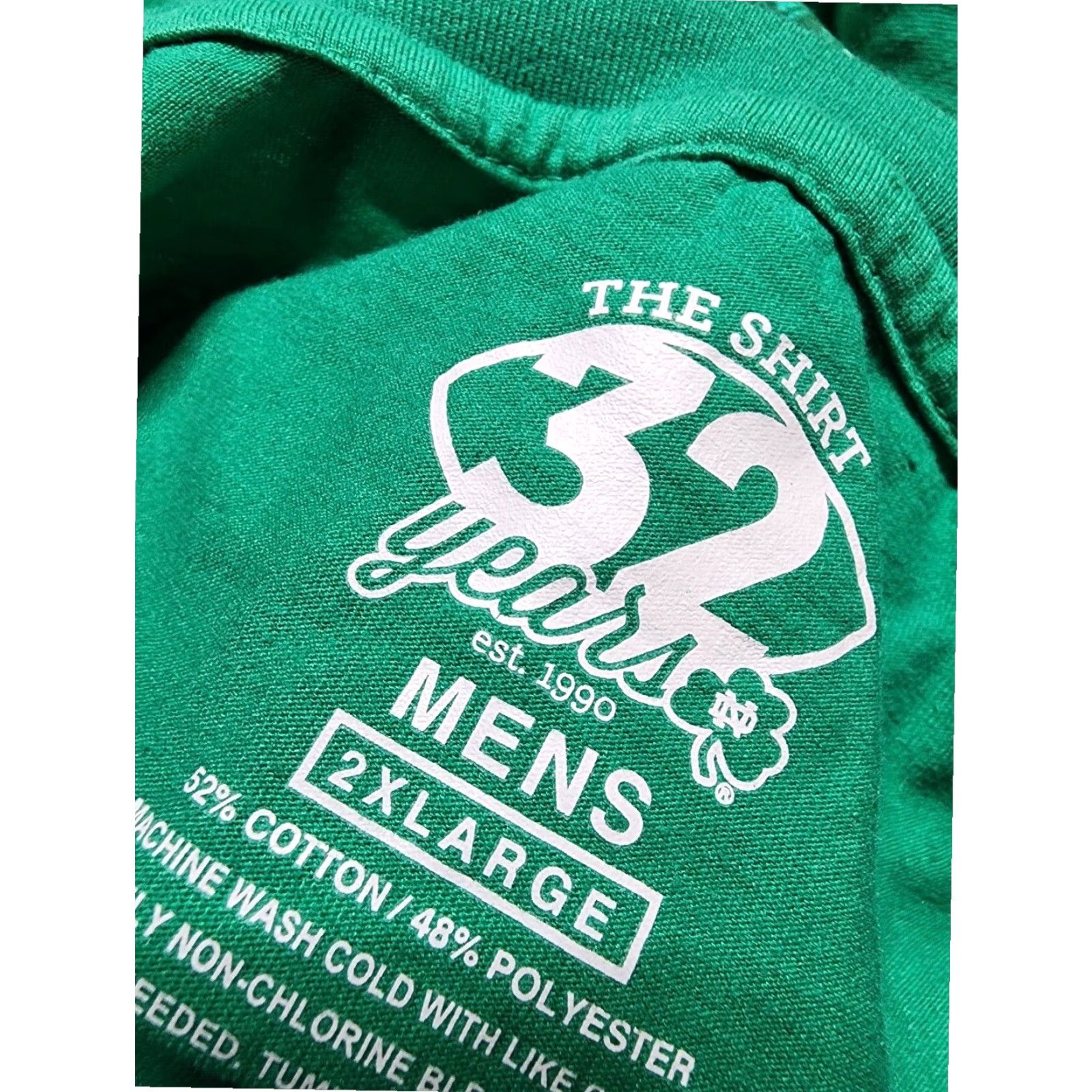 Doublet Notre Dame Football Strong True Irish 2021 Double Sided T Shirt Mens XL Green Size US XL / EU 56 / 4 - 5 Thumbnail