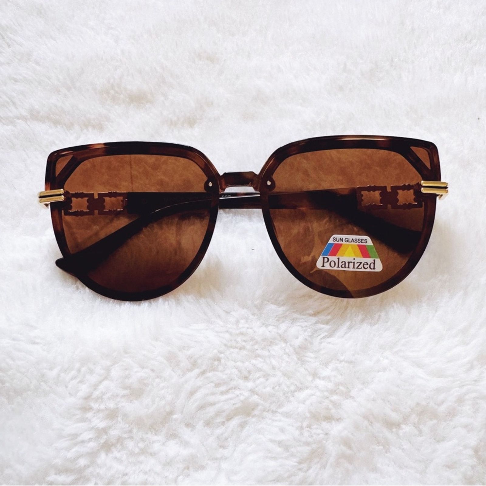 Other Genevieve Tortoise Brown Rimless Polarized Sunglasses Size ONE SIZE - 1 Thumbnail