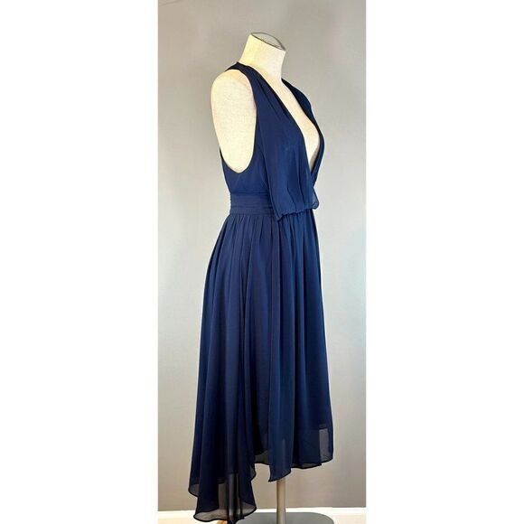haute hippie blue dress Haute Hippie Tribe Knit Maxi Dress w/ FringeBelt, Size 2X, Slate Blue