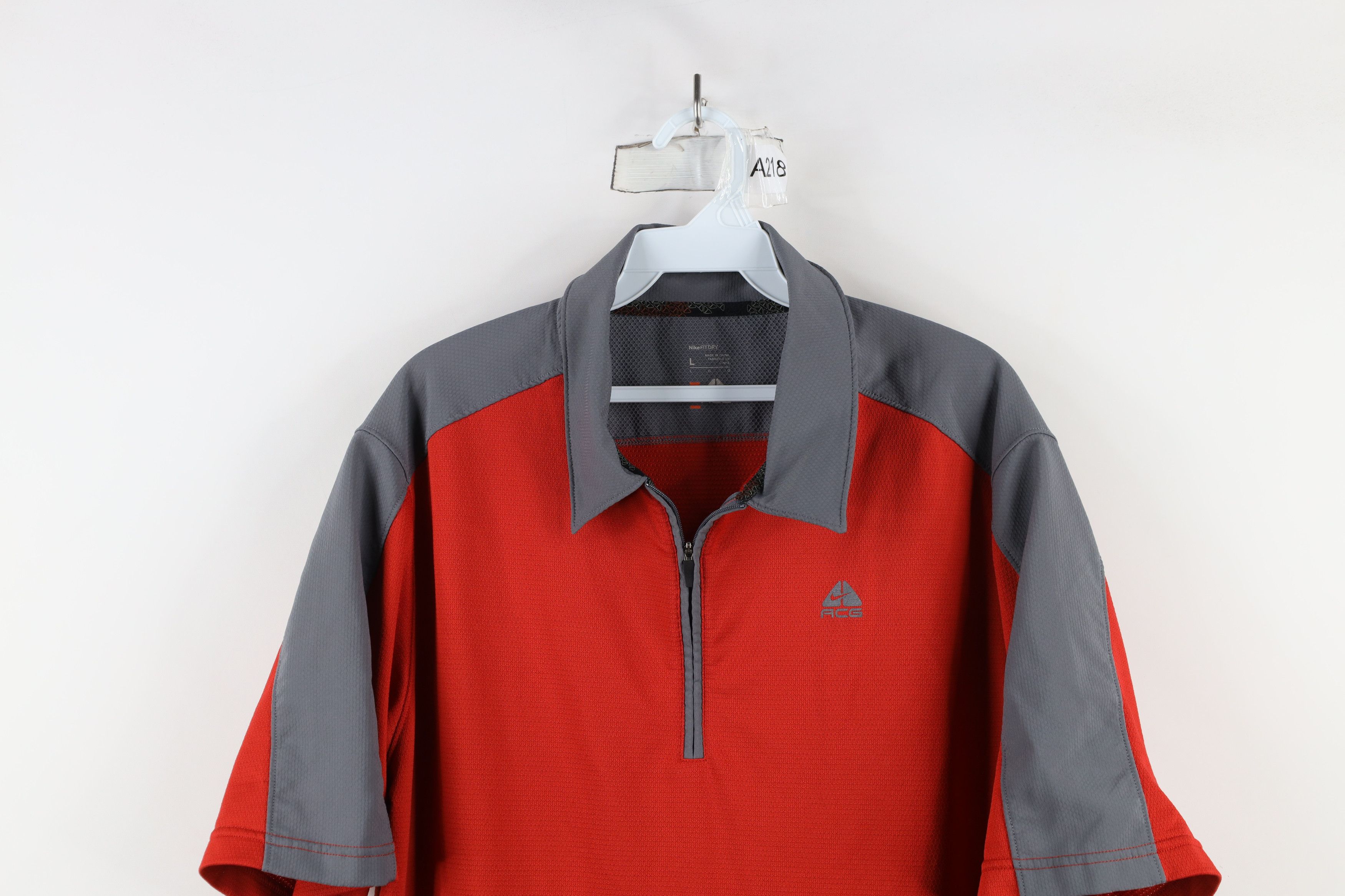Nike × Vintage Vintage Nike ACG Travis Scott Mini Swoosh Half Zip Polo Size US L / EU 52-54 / 3 - 2 Thumbnail