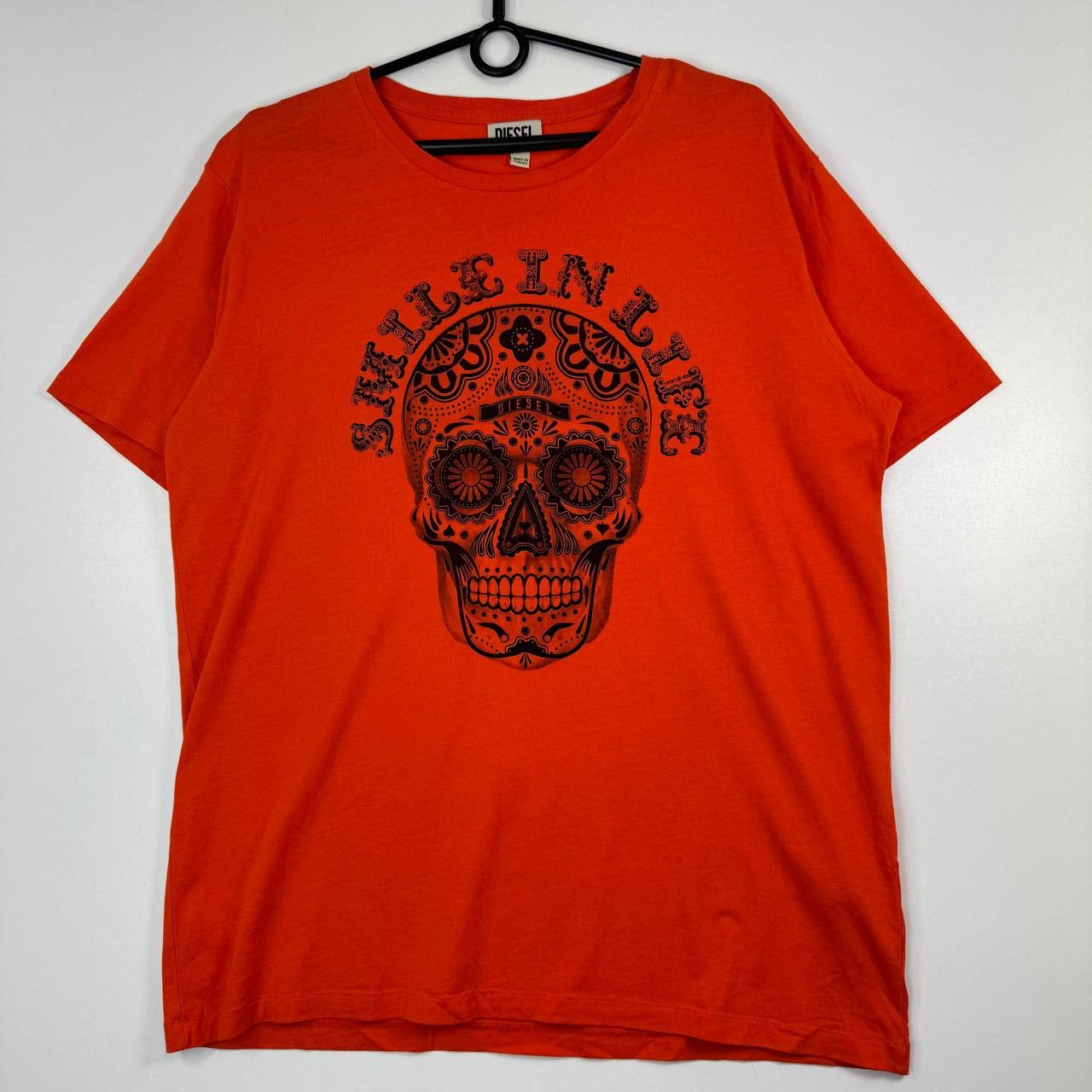 Diesel Diesel Skull Graphic T-Shirt Red Mens Size XXL Size US XXL / EU 58 / 5 - 1 Thumbnail