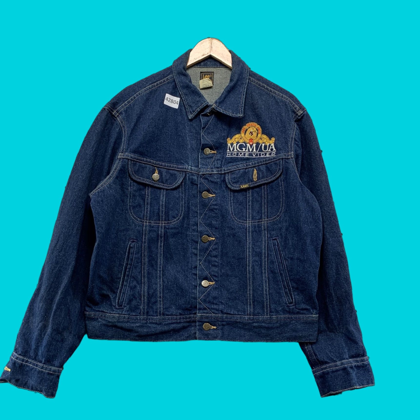 Lee VINTAGE Lee Denim Jacket Bomber Medium Blue Cotton 70s USA Mens Size US M / EU 48-50 / 2 - 1 Thumbnail