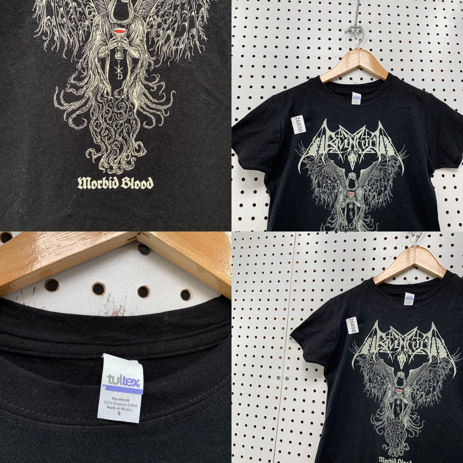 Tultex Morbid Blood Demonic Shirt Black Double Sided Demon Adult Small Size US S / EU 44-46 / 1 - 8 Thumbnail