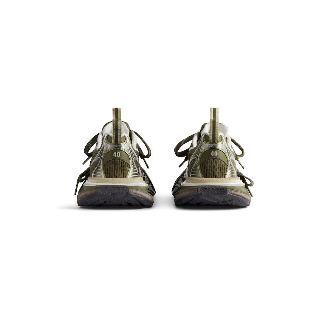 Balenciaga o1srvl11e0325 3XL Sneaker in Dark Green/Light Beige Size US 12 / EU 45 - 5 Thumbnail