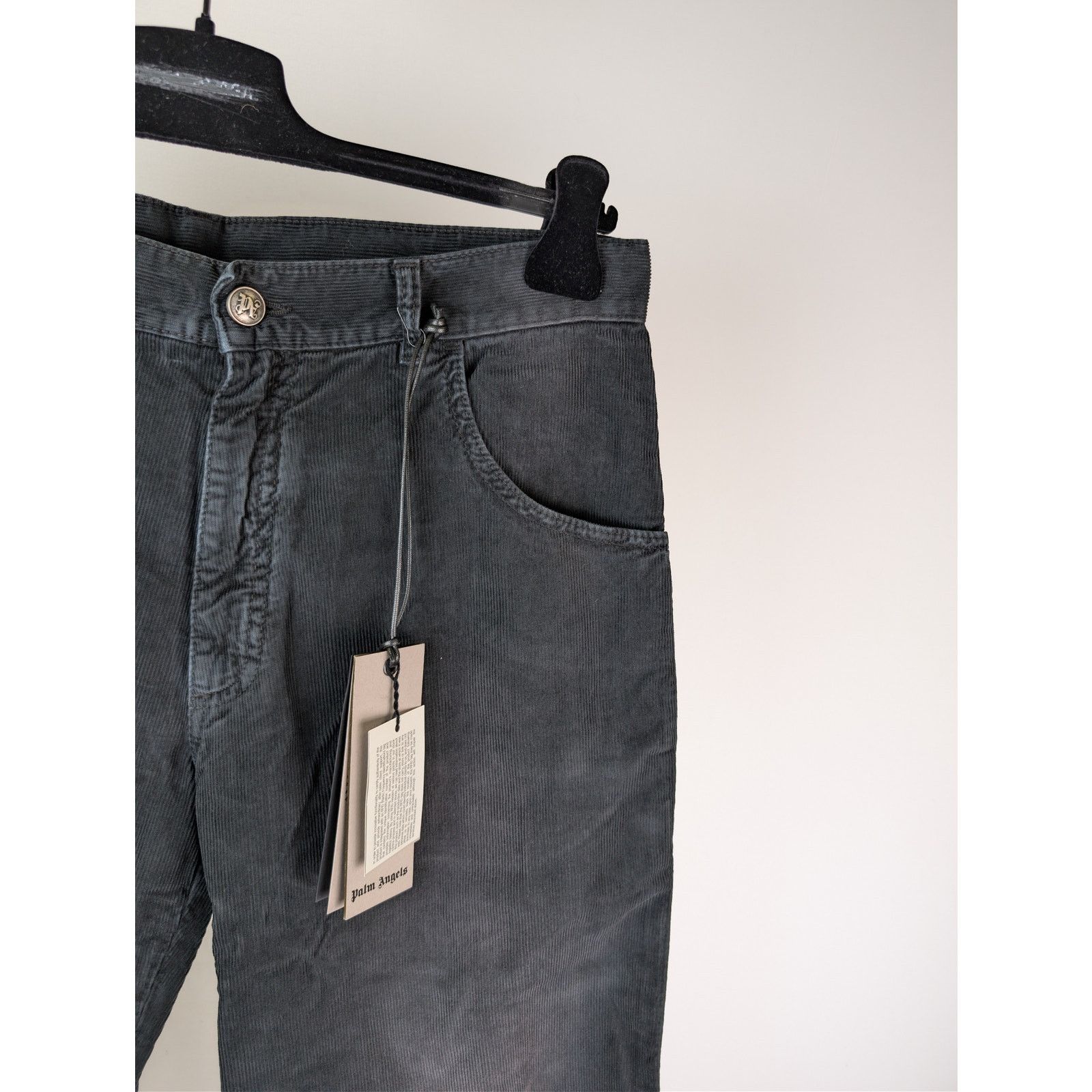 Palm Angels o1rshd1 Monogram Corduroy Denim Pants in Vintage Black Size US 32 / EU 48 - 5 Thumbnail