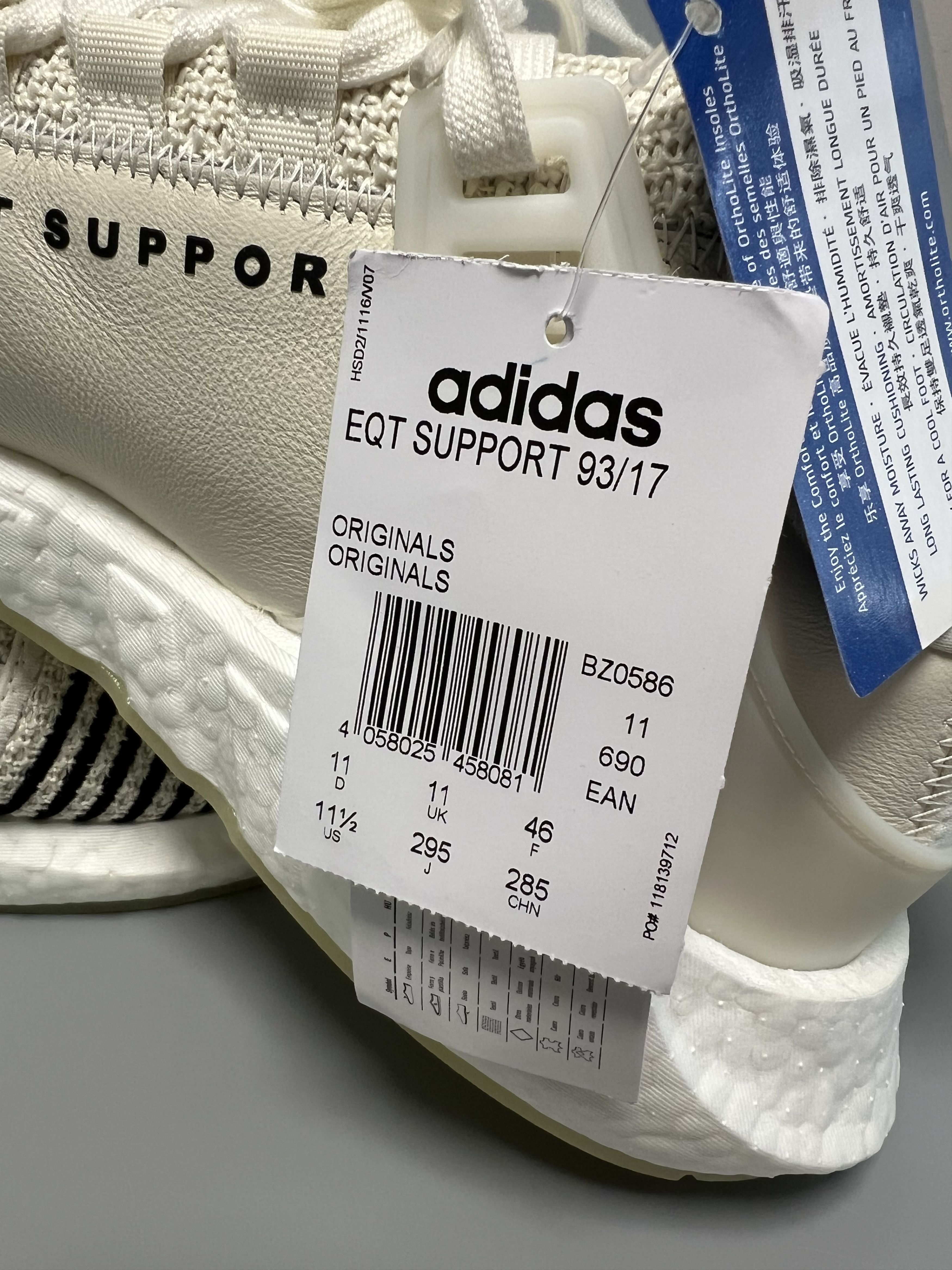 Adidas Adidas EQT Support 93/17 Size US 11.5 / EU 44-45 - 6 Thumbnail