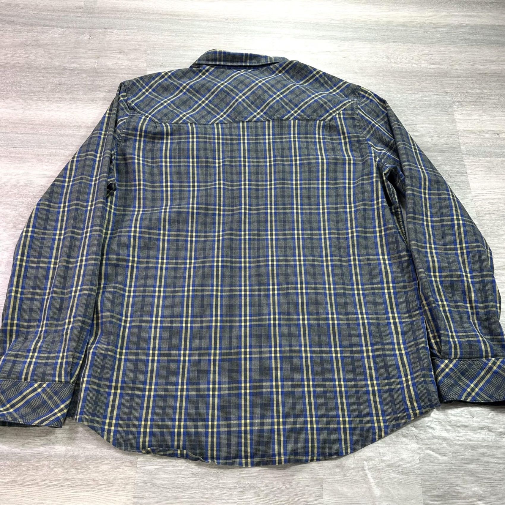Vintage Stio Shirt Mens 2XL Blue Plaid Long Sleeve Western Snap Button Up Outdoor Size US XXL / EU 58 / 5 - 2 Thumbnail