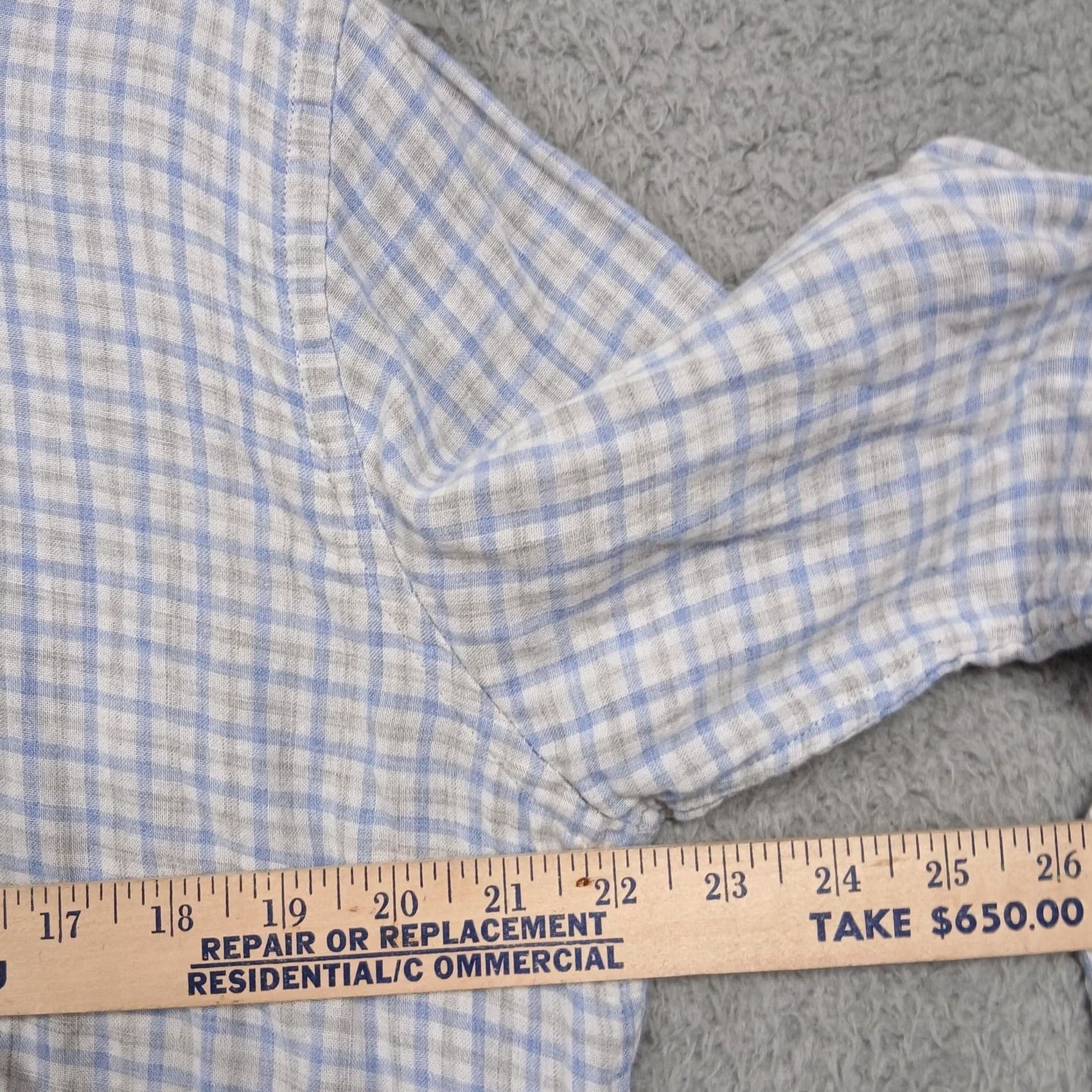 UNTUCKit UNTUCKit Shirt Mens Large Blue White Plaid Button-Down Long Sleeve Cotton Casual Size US L / EU 52-54 / 3 - 5 Thumbnail