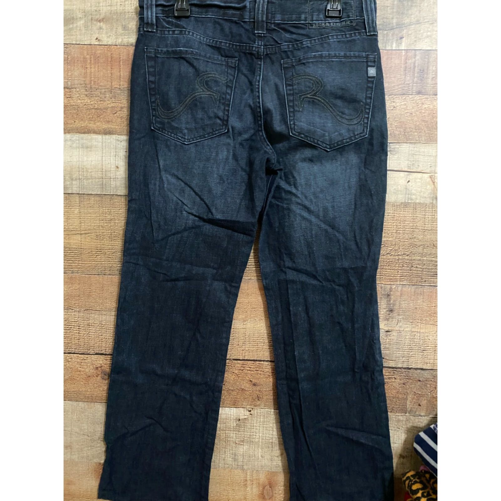 Vintage Rock & Republic Jeans Henlee Mens 34x32 Dark Wash Size US 34 / EU 50 - 3 Thumbnail