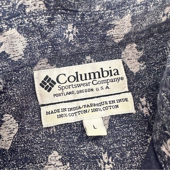 Columbia Columbia Men’s Buffalo Print 100% Cotton Blue/Gray Button Do Size US L / EU 52-54 / 3 - 5 Thumbnail