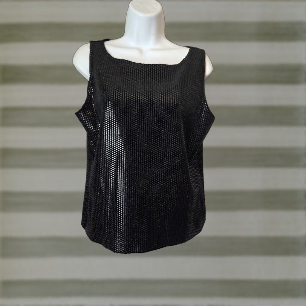 Vintage VINTAGE Chico's Design Top Shirt 90s Disco Polka Dot Black Sleeveless M Womens Size M Size M / US 6-8 / IT 42-44 - 1 Thumbnail