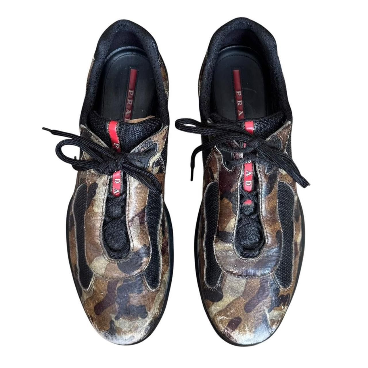 Prada × Vintage Prada Y2K Camo Sneakers, Sz 10.5 (Fits 11.5-12), Light Wear Size US 11.5 / EU 44-45 - 4 Thumbnail